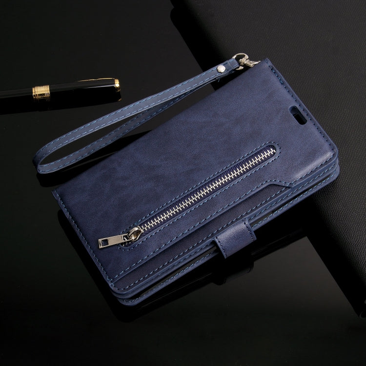 For iPhone 14 Pro Multifunctional Zipper Horizontal Flip Leather Case