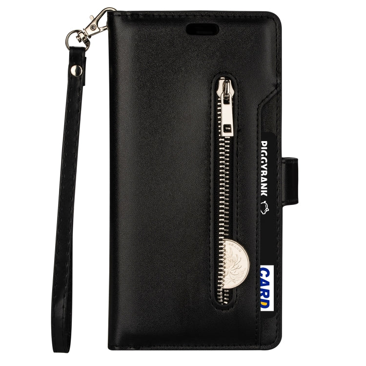 For iPhone 14 Pro Max Multifunctional Zipper Horizontal Flip Leather Case