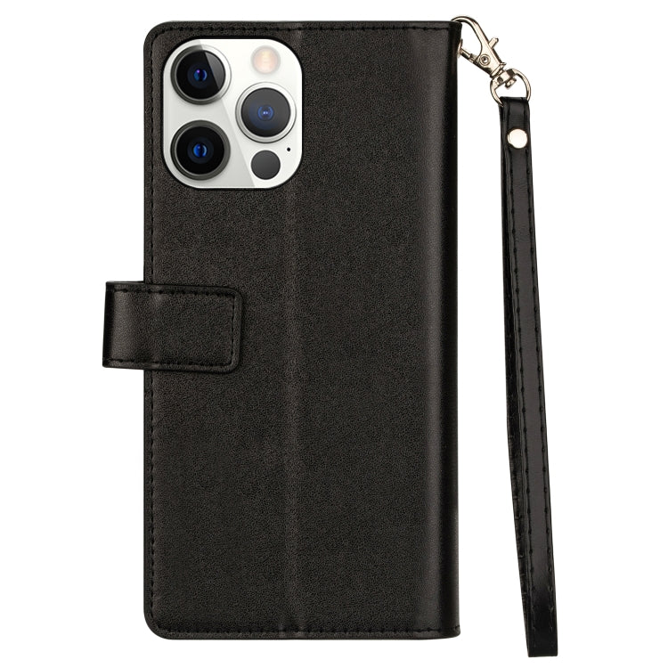 For iPhone 14 Pro Max Multifunctional Zipper Horizontal Flip Leather Case