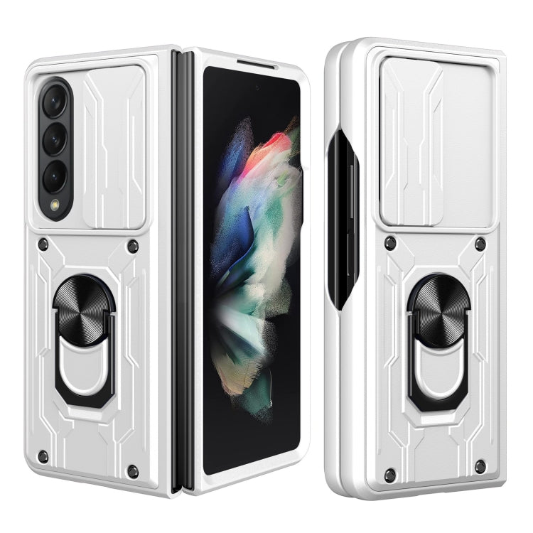 For Samsung Galaxy Z Fold4 Lanyard Slide Camshield Card Phone Case