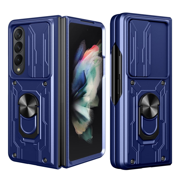 For Samsung Galaxy Z Fold4 Lanyard Slide Camshield Card Phone Case