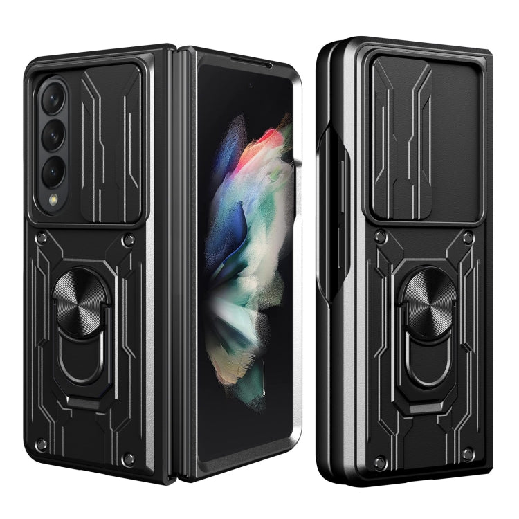 For Samsung Galaxy Z Fold4 Lanyard Slide Camshield Card Phone Case