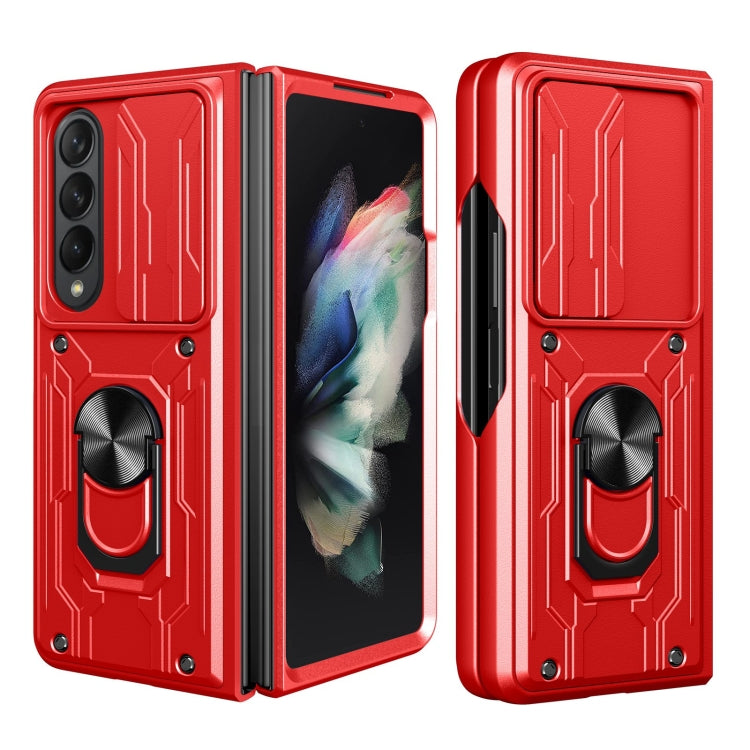 For Samsung Galaxy Z Fold4 Lanyard Slide Camshield Card Phone Case