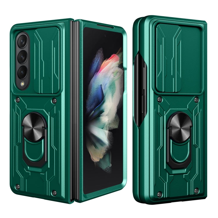 For Samsung Galaxy Z Fold4 Lanyard Slide Camshield Card Phone Case