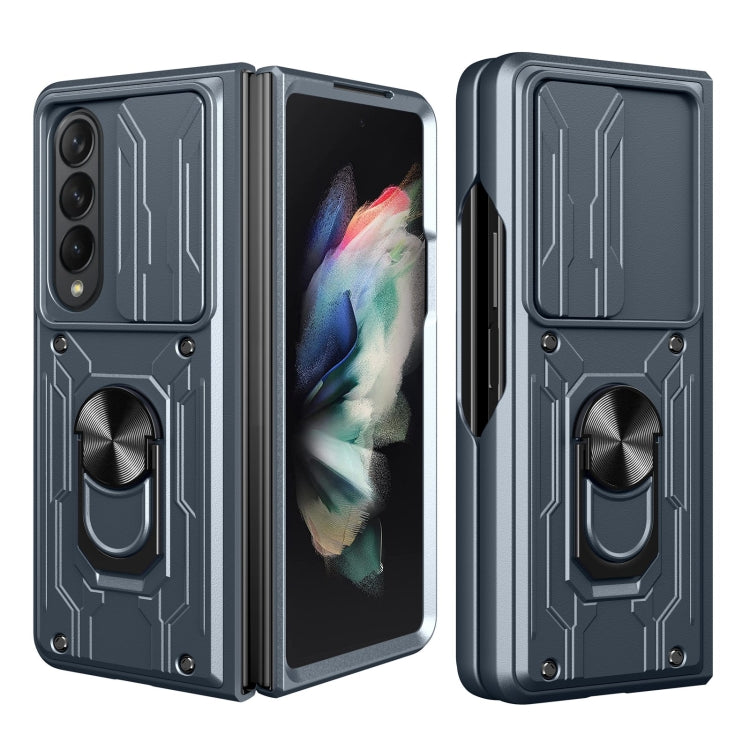 For Samsung Galaxy Z Fold4 Lanyard Slide Camshield Card Phone Case