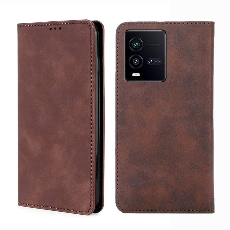 For vivo iQOO 10 Skin Feel Magnetic Horizontal Flip Leather Phone Case