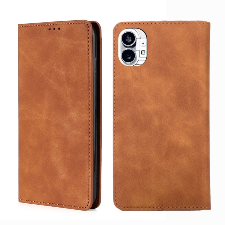 For Nothing Phone 1 Skin Feel Magnetic Horizontal Flip Leather Phone Case