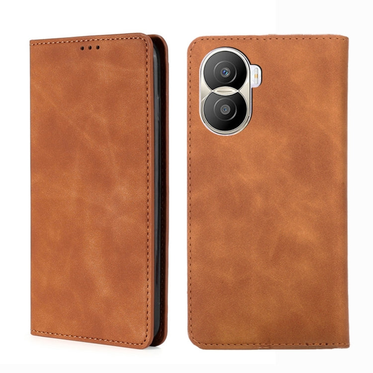 For Honor X40i Skin Feel Magnetic Horizontal Flip Leather Phone Case
