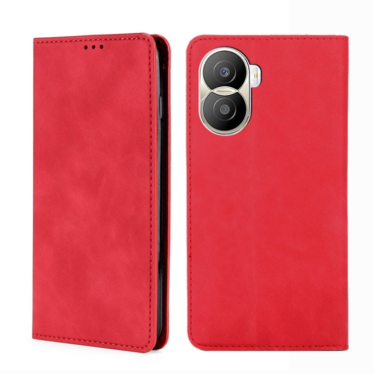 For Honor X40i Skin Feel Magnetic Horizontal Flip Leather Phone Case
