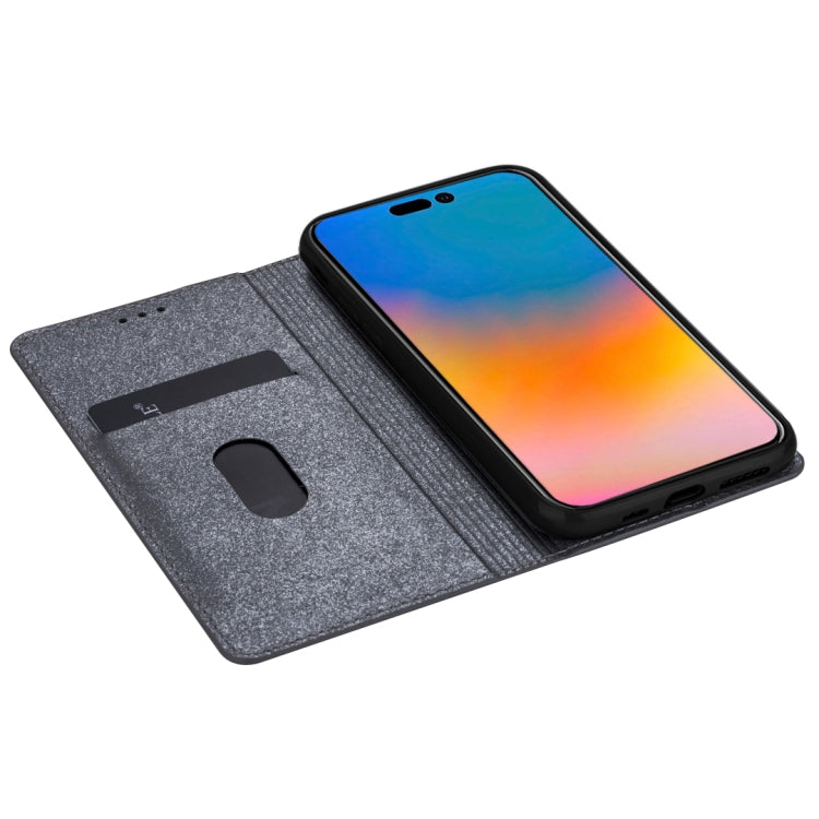 For iPhone 14 Pro Ultrathin Glitter Magnetic Leather Case
