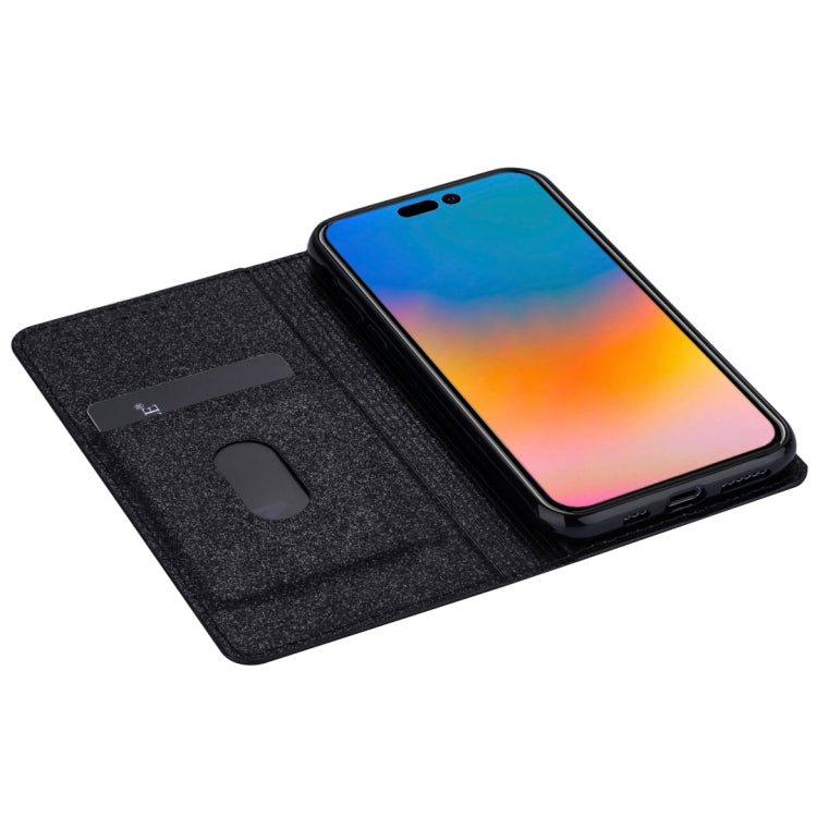 For iPhone 14 Pro Max Ultrathin Glitter Magnetic Leather Case
