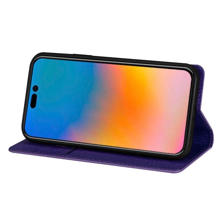 For iPhone 14 Pro Max Ultrathin Glitter Magnetic Leather Case
