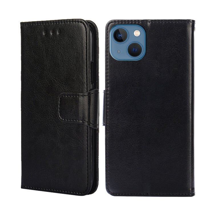 For iPhone 14 Plus Crystal Texture Horizontal Flip Leather Phone Case
