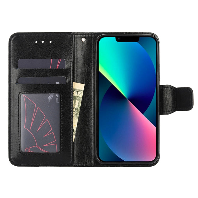 For iPhone 14 Plus Crystal Texture Horizontal Flip Leather Phone Case