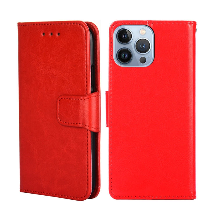 For iPhone 14 Pro Crystal Texture Horizontal Flip Leather Phone Case