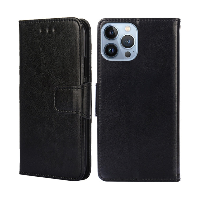 For iPhone 14 Pro Crystal Texture Horizontal Flip Leather Phone Case