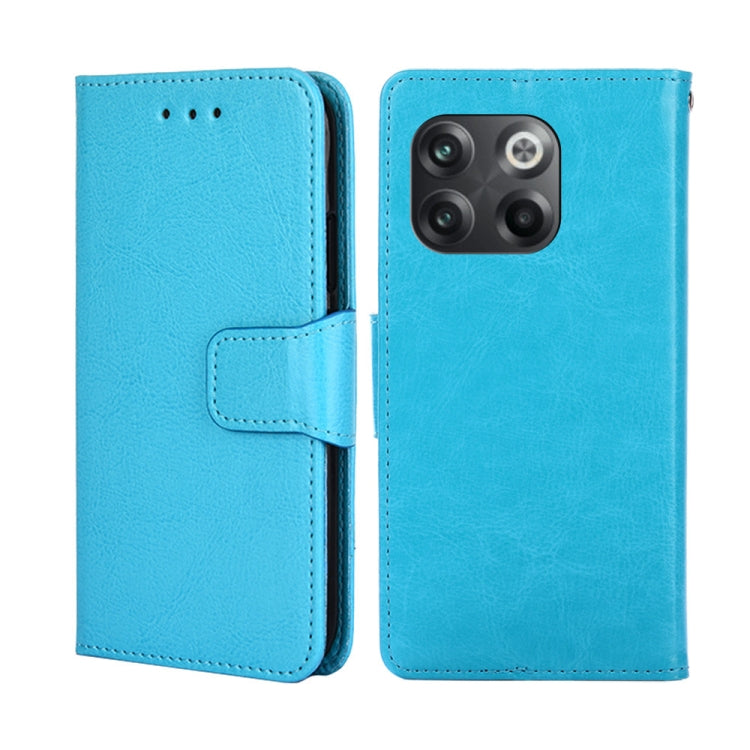 For OnePlus 10T Crystal Texture Horizontal Flip Leather Phone Case