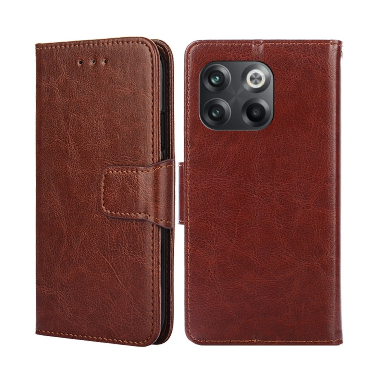 For OnePlus 10T Crystal Texture Horizontal Flip Leather Phone Case