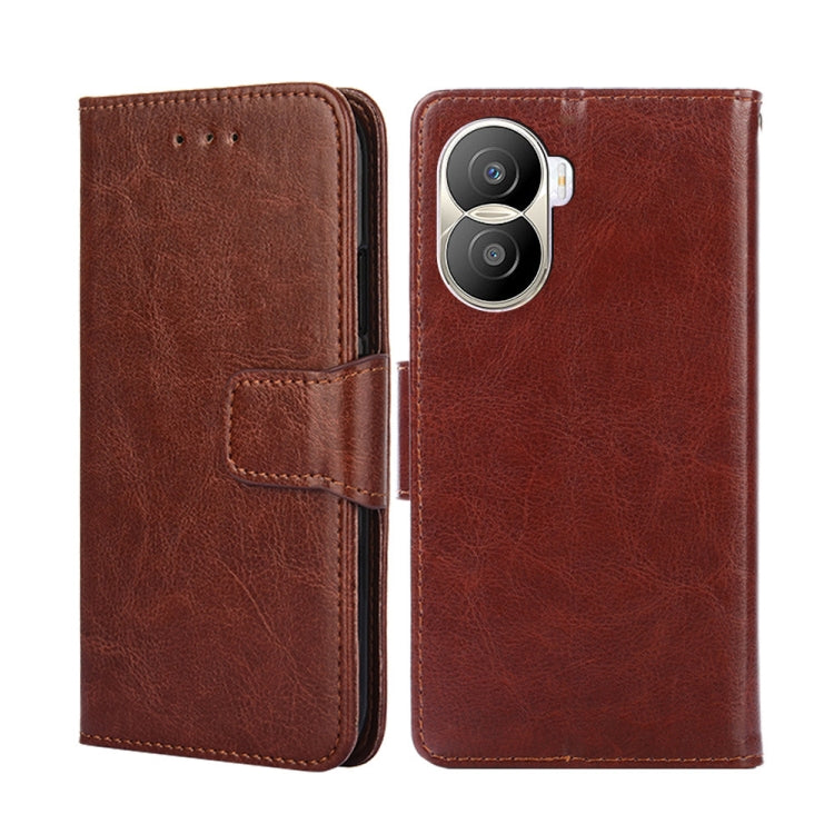For Honor X40i Crystal Texture Horizontal Flip Leather Phone Case