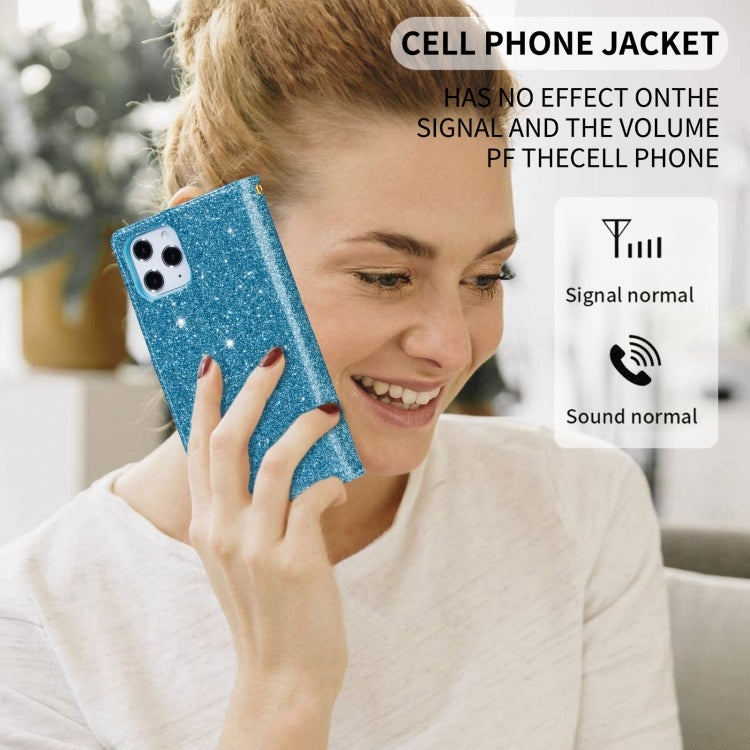 For iPhone 14 Pro Max Multi-card Slots Laser Carving Glitter Zipper Leather Case