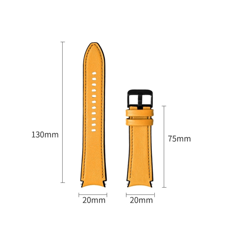 For Samsung Galaxy Watch5 Pro 45mm/5 44mm/5 40mm Silicone + Leather Black Buckle Watch Band