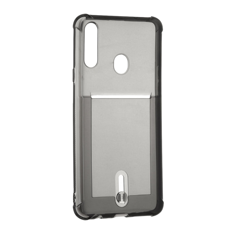 For Galaxy A10s Transparent Shockproof Protective Case with Card Slot