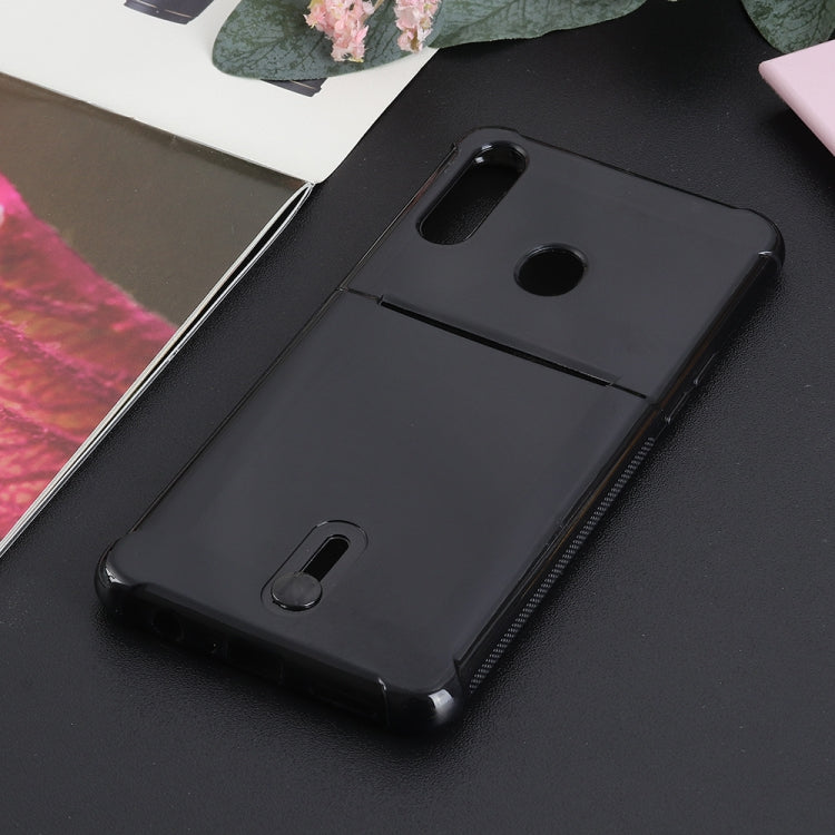 For Galaxy A10s Transparent Shockproof Protective Case with Card Slot