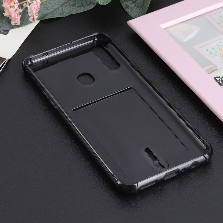 For Galaxy A10s Transparent Shockproof Protective Case with Card Slot