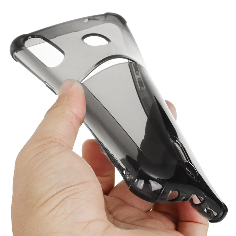 For Galaxy A10s Transparent Shockproof Protective Case with Card Slot