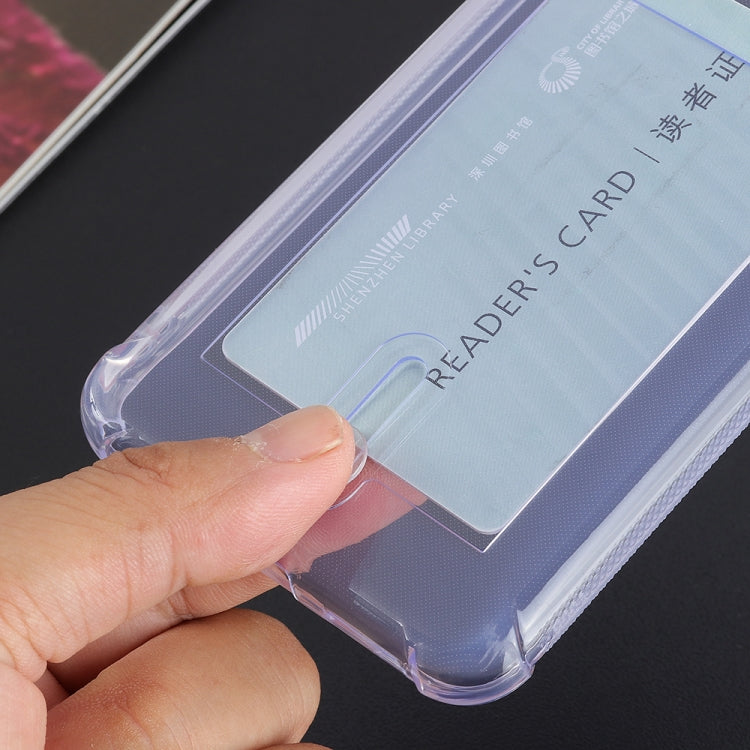 For Galaxy A20s Transparent Shockproof Protective Case with Card Slot