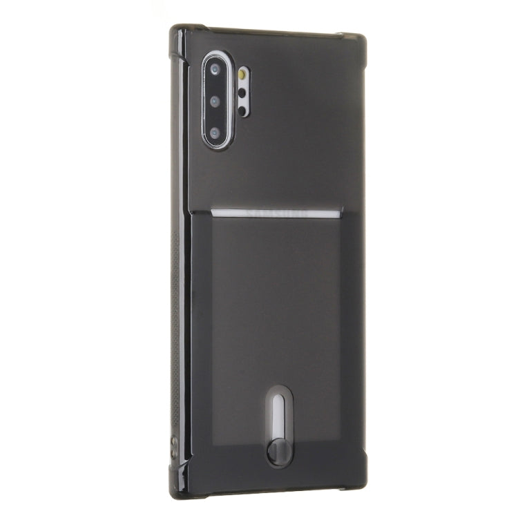 For Galaxy Note 10 Plus Transparent Shockproof Protective Case with Card Slot