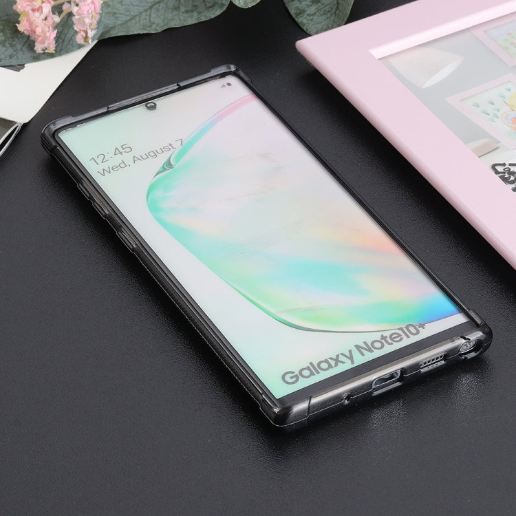 For Galaxy Note 10 Plus Transparent Shockproof Protective Case with Card Slot