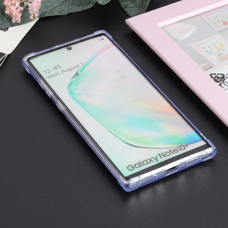 For Galaxy Note 10 Plus Transparent Shockproof Protective Case with Card Slot