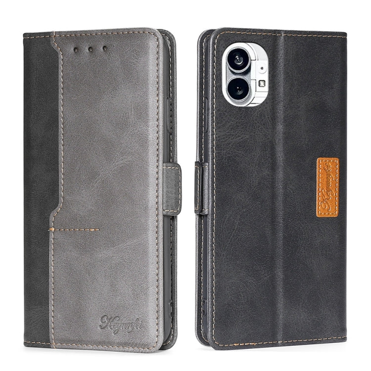 For Nothing Phone 1 Contrast Color Side Buckle Leather Phone Case