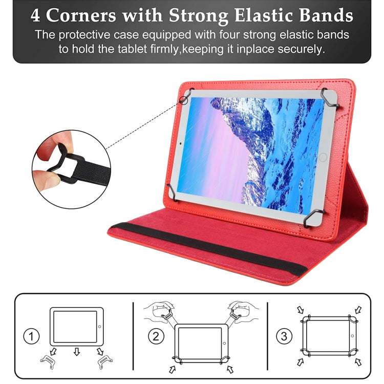 For 7 inch Tablet 360 Degree Rotation Litchi Texture Flip Leather Tablet Case