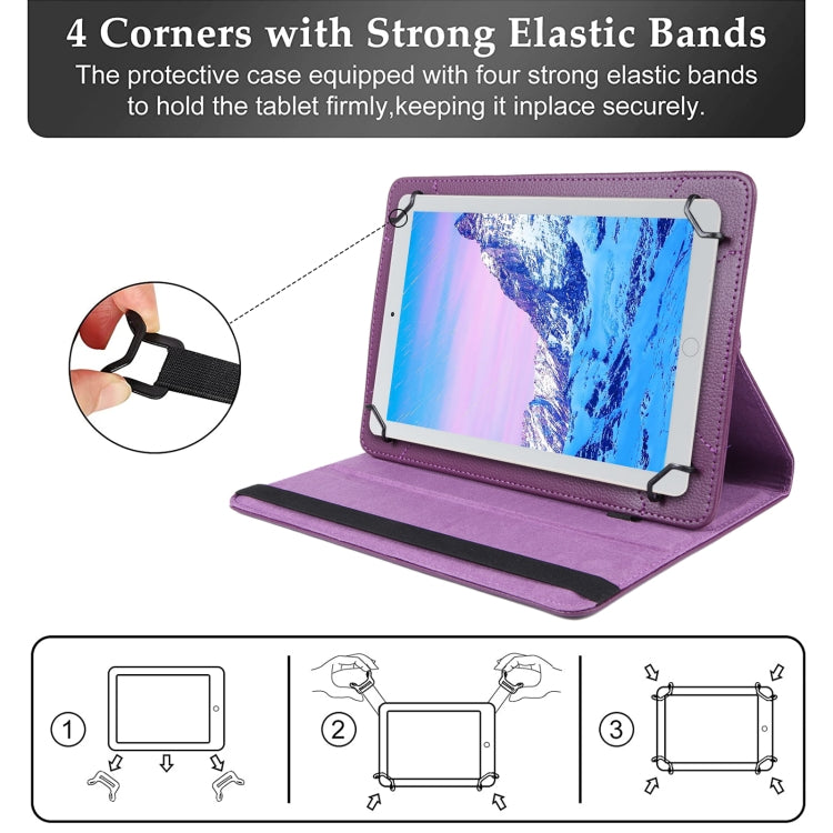 For 10 inch Tablet 360 Degree Rotation Litchi Texture Flip Leather Tablet Case