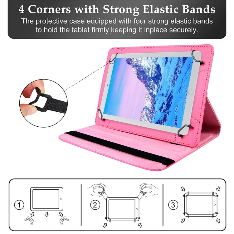 For 10 inch Tablet 360 Degree Rotation Litchi Texture Flip Leather Tablet Case