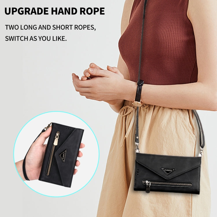 For iPhone 14 Skin Feel Zipper Horizontal Flip Leather Case