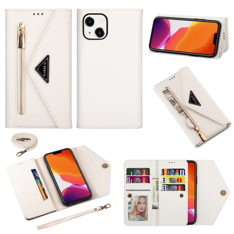 For iPhone 14 Skin Feel Zipper Horizontal Flip Leather Case