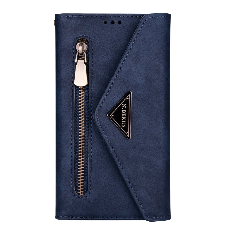 For iPhone 14 Skin Feel Zipper Horizontal Flip Leather Case