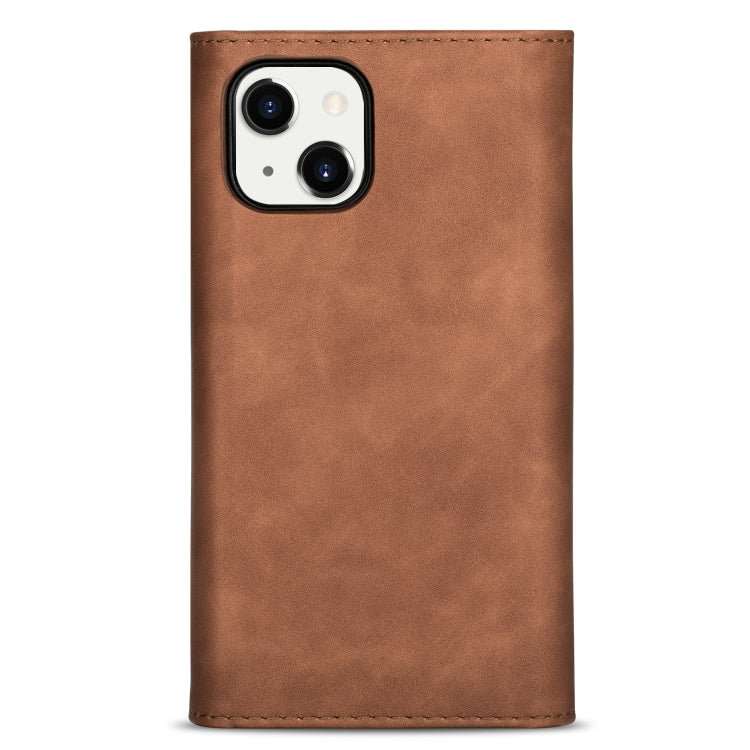 For iPhone 14 Skin Feel Zipper Horizontal Flip Leather Case