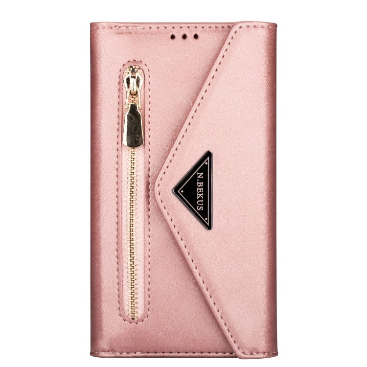For iPhone 14 Pro Skin Feel Zipper Horizontal Flip Leather Case