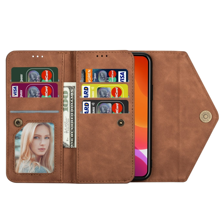 For iPhone 14 Pro Skin Feel Zipper Horizontal Flip Leather Case