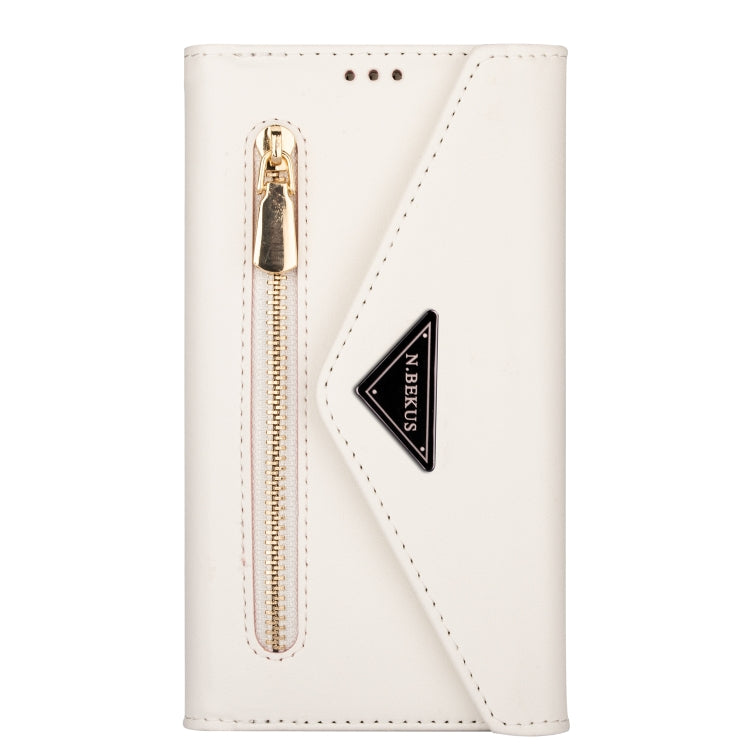 For iPhone 14 Pro Max Skin Feel Zipper Horizontal Flip Leather Case