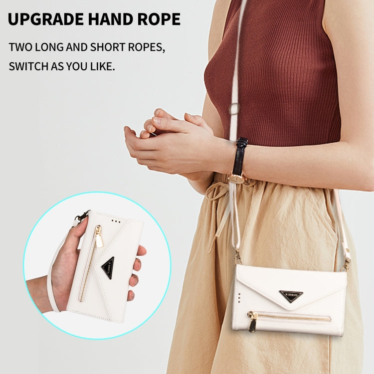 For iPhone 14 Pro Max Skin Feel Zipper Horizontal Flip Leather Case