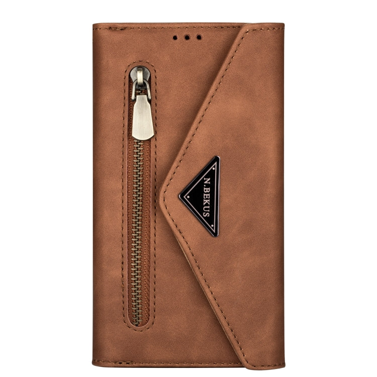 For iPhone 14 Pro Max Skin Feel Zipper Horizontal Flip Leather Case