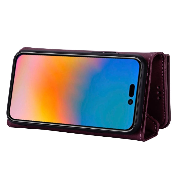 For iPhone 14 Pro Max Skin Feel Zipper Horizontal Flip Leather Case