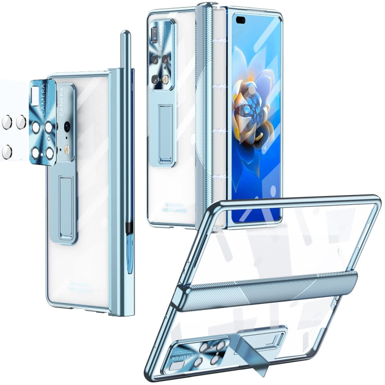 For Huawei Mate X2 Magnetic Hinges Plating Phone Case with Holder