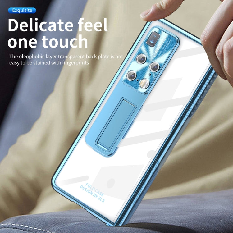 For Huawei Mate X2 Magnetic Hinges Plating Phone Case with Holder