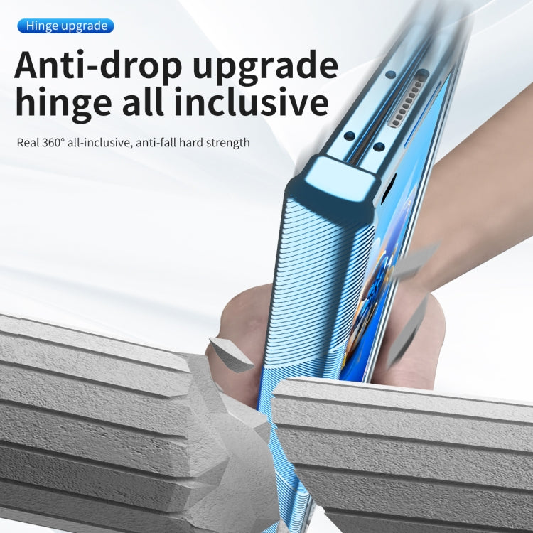 For Huawei Mate X2 Magnetic Hinges Plating Phone Case with Holder